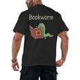 Bookworm Worm Reading Book Lover Read Books Librarian Men's Back Print T-Shirt
