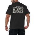 Born To Read Books Forced To Read Emails Bookish Bookworm Men's Back Print T-Shirt