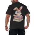 Bunny Rabbit Reading Books Rabbit Books Bunny Reader Men's Back Print T-Shirt