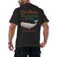 Captain Ahab’s Whale Watching Tours – Moby Book Parody Men's Back Print T-Shirt