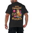 Cat Shirts For Women Book Lover Shirt Cats And Books Men's Back Print T-Shirt