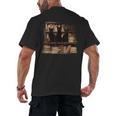 Cats Antique Books Academia Library Aesthetic Bookworm Men's Back Print T-Shirt