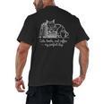 Cats Books And Coffee – My Perfect Day Cat Lover Men's Back Print T-Shirt
