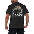 Cats And Books Men's Back Print T-Shirt Cats And Books Men's Back Print T-Shirt