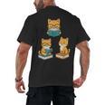 Cats Reading Book Lover Reading Bookworm Reader Men's Back Print T-Shirt