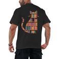 Cats Reading Books Librarian Library Readers Men's Back Print T-Shirt