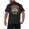 Chapter Four Book Reading 4th Birthday 4 Year Old Men's Back Print T-Shirt