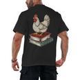 Chicken Books Back To School First Day Of School Boys Girls Men's Back Print T-Shirt