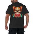 Chihuahua Reading a Book Dog Men's Back Print T-Shirt Chihuahua Reading a Book Dog Men's Back Print T-Shirt