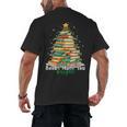 Christmas Books Make You Bright Librarian Teacher Book Lover Men's Back Print T-Shirt