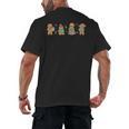 Christmas Library Gingerbread Man Books Lover Bookish Men's Back Print T-Shirt Christmas Library Gingerbread Man Books Lover Bookish Men's Back Print T-Shirt