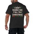 Christmas Sarcastic Introvert Holiday Shirt Men's Back Print T-Shirt Christmas Sarcastic Introvert Holiday Shirt Men's Back Print T-Shirt