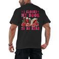 I Closed My Book To Be Here Valentines Book Lover Bookish Men's Back Print T-Shirt