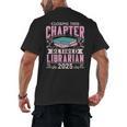 Closing This Chapter Retired Librarian 2025 Book Retirement Men's Back Print T-Shirt