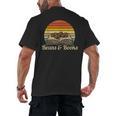 Coffee Beans & Books Retro Bookworm Librarian Men's Back Print T-Shirt