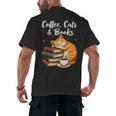 Coffee Cats & Books Lover For Women & Girls Coffee Men's Back Print T-Shirt Coffee Cats & Books Lover For Women & Girls Coffee Men's Back Print T-Shirt