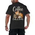 Coffee Cats And Books Lover For Women & Men Coffee Men's Back Print T-Shirt Coffee Cats And Books Lover For Women & Men Coffee Men's Back Print T-Shirt