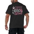 Coffee Lover Shirt Coffee And Books And Tattoos Men Women Men's Back Print T-Shirt Coffee Lover Shirt Coffee And Books And Tattoos Men Women Men's Back Print T-Shirt