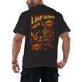 Comic Book Superhero Fall Season Leaf Blower Men's Back Print T-Shirt
