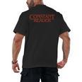 Constant Reader Fan Of Horror Suspense Books Bibliophile Men's Back Print T-Shirt