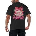 Coquette Bow All Booked For Valentines Teacher Book Men's Back Print T-Shirt