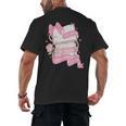 Coquette Reading Book Lover Pink Bow Bookish Mom & Daughter Men's Back Print T-Shirt Coquette Reading Book Lover Pink Bow Bookish Mom & Daughter Men's Back Print T-Shirt