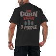 Corn Enthusiast Introvert Maize Farmer Planter Grower Men's Back Print T-Shirt Corn Enthusiast Introvert Maize Farmer Planter Grower Men's Back Print T-Shirt