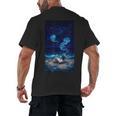 Cosmic Botanical Book Lover Reading Men's Back Print T-Shirt