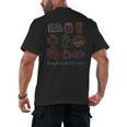 Cozy Bookish Fall Vibes Pumpkin Latte Books Autumn Reading Men's Back Print T-Shirt