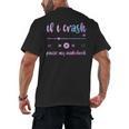 If I Crash Pause My Audiobook Listener Bookish Book Lover Men's Back Print T-Shirt If I Crash Pause My Audiobook Listener Bookish Book Lover Men's Back Print T-Shirt