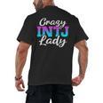 Crazy INTJ Lady Introvert Personality Men's Back Print T-Shirt Crazy INTJ Lady Introvert Personality Men's Back Print T-Shirt