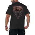 Cryptid Cryptozoology Mothman Introvert -Adults Butterfly Small Crew Neck Classic Fit Short Sleeve Polyester 100 Printed Blended Fabric Men's Back Print T-Shirt