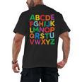 Cute ABCs Shirt Alphabet Colorful Letters Reading Books Kids Men's Back Print T-Shirt Cute ABCs Shirt Alphabet Colorful Letters Reading Books Kids Men's Back Print T-Shirt