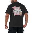 Cute Bookish Kindle Girlie Nerdy Read Book Lover Girl Women Men's Back Print T-Shirt