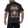 Cute Bookstore Ghost Retro Women Book Lovers Men's Back Print T-Shirt