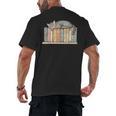 Cute Cat Sleeping On Books Men's Back Print T-Shirt