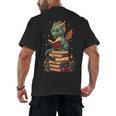 Cute Dragon Reading Book Bookworm Dragons And Books Men's Back Print T-Shirt Cute Dragon Reading Book Bookworm Dragons And Books Men's Back Print T-Shirt