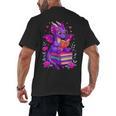 Cute Dragon Reading Books Bookworm Men's Back Print T-Shirt