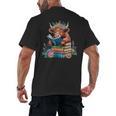 Cute Highland Cow Reading Book Baby Cow Bookworm Men's Back Print T-Shirt Cute Highland Cow Reading Book Baby Cow Bookworm Men's Back Print T-Shirt