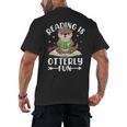 Cute Otter Reading Book Lover Sea Otters Animal Lover Men's Back Print T-Shirt Cute Otter Reading Book Lover Sea Otters Animal Lover Men's Back Print T-Shirt