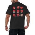 Cute Reading Hearts Valentine Day Book Lover Teacher Student Men's Back Print T-Shirt Cute Reading Hearts Valentine Day Book Lover Teacher Student Men's Back Print T-Shirt