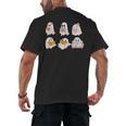 Cute Spooky Reading Book Halloween Fall Ghost Autumn Men's Back Print T-Shirt