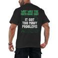 Dad Joke Why Was The Math Book Sad Pun Dad Jokes Men's Back Print T-Shirt Dad Joke Why Was The Math Book Sad Pun Dad Jokes Men's Back Print T-Shirt