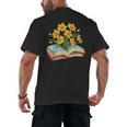 Daffodils Flowers Book Floral Men's Back Print T-Shirt Daffodils Flowers Book Floral Men's Back Print T-Shirt