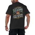 A Day Without Reading Is Like Book Lover Bookworm Men's Back Print T-Shirt