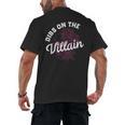 Dibs On The Villain Dark Romance Books Skeleton Morally Grey Men's Back Print T-Shirt
