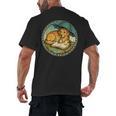 Dog Reading Book Rain Cozy Umbrella Cute Art Men Men's Back Print T-Shirt Dog Reading Book Rain Cozy Umbrella Cute Art Men Men's Back Print T-Shirt