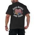 Dogs Books And Yarn Crocheting Men's Back Print T-Shirt