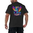 Dragon Reading a Book Bookworm Book Men's Back Print T-Shirt