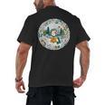 Duck Wilderness Book Reading Illustration Floral Men's Back Print T-Shirt Duck Wilderness Book Reading Illustration Floral Men's Back Print T-Shirt